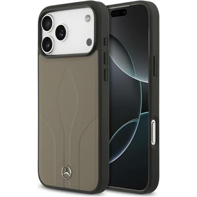 Mercedes Case Leather The Move MagSafe for iPhone 17 Pro Max taupe (Apple iPhone 17 Pro Max), Coque pour téléphone portable, Gris, Beige Mercedes Case Leather The Move MagSafe for iPhone 17 Pro Max taupe (Apple iPhone 17 Pro Max), Coque pour téléphone portable, Gris, Beige