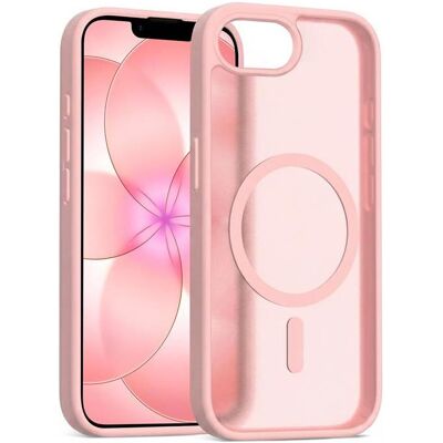 Crong Hybrid Matte Magnetic - Etui MagSafe iPhone 17e / 16e (różowy) (Apple iPhone 17e), Coque pour téléphone portable, Pink, Transparent Crong Hybrid Matte Magnetic - Etui MagSafe iPhone 17e / 16e (różowy) (Apple iPhone 17e), Coque pour téléphone portable, Pink, Transparent
