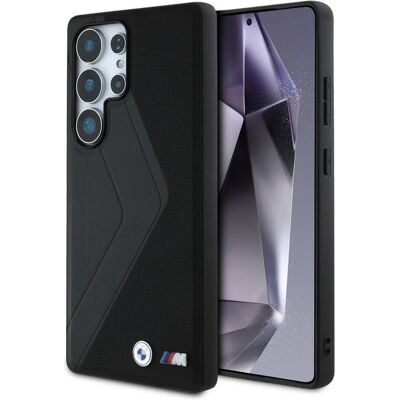 BMW Leather Oversized Stripes MagSafe case for Samsung Galaxy S25 Ultra - black (Samsung Galaxy S25 Ultra), Coque pour téléphone portable, Noir BMW Leather Oversized Stripes MagSafe case for Samsung Galaxy S25 Ultra - black (Samsung Galaxy S25 Ultra), Coque pour téléphone portable, Noir