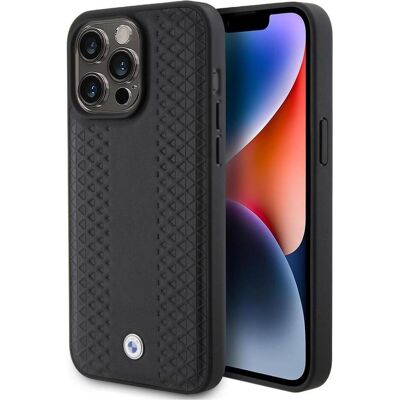 BMW BMHCP15L22RFGK iPhone 15 Pro 6.1" czarny/black Motif en cuir Diamond (Apple iPhone 15 Pro), Coque pour téléphone portable, Noir BMW BMHCP15L22RFGK iPhone 15 Pro 6.1" czarny/black Motif en cuir Diamond (Apple iPhone 15 Pro), Coque pour téléphone portable, Noir
