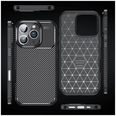 Screenguard Carbon Design Cover TPU Case (Apple iPhone 16 Pro Max), Coque pour téléphone portable, Noir, Gris Screenguard Carbon Design Cover TPU Case (Apple iPhone 16 Pro Max), Coque pour téléphone portable, Noir, Gris