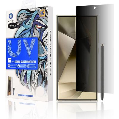 Lito - 3D UV Glass - Samsung Galaxy S24 Ultra - Privacy (Samsung Galaxy S24 Ultra), Téléphone portable : film de protection, Transparent Lito - 3D UV Glass - Samsung Galaxy S24 Ultra - Privacy (Samsung Galaxy S24 Ultra), Téléphone portable : film de protection, Transparent