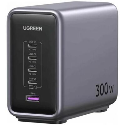 Ugreen Nexode Desktop (300 W, 5 ports), Chargeur USB, Gris, Noir Ugreen Nexode Desktop (300 W, 5 ports), Chargeur USB, Gris, Noir