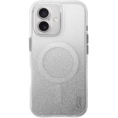 Uniq étui Coehl Lumino iPhone 16 6.1" Magnetic Charging srebrny/sparkling silver (Apple iPhone 16), Coque pour téléphone portable, Argent Uniq étui Coehl Lumino iPhone 16 6.1" Magnetic Charging srebrny/sparkling silver (Apple iPhone 16), Coque pour téléphone portable, Argent