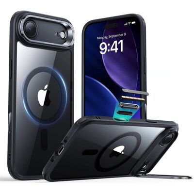 ESR Classic Hybrid Magnetic Case (Camera Control, Stash Stand), for iPhone 17 Air, Clear Black (Apple iPhone 17, Apple iPhone Air), Coque pour téléphone portable, Noir, Transparent ESR Classic Hybrid Magnetic Case (Camera Control, Stash Stand), for iPhone 17 Air, Clear Black (Apple iPhone 17, Apple iPhone Air), Coque pour téléphone portable, Noir, Transparent