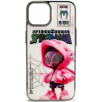 iLike iPhone 12 PC Silicone Case Spider Sense (Apple iPhone 12), Coque pour téléphone portable, Blanc, Pink iLike iPhone 12 PC Silicone Case Spider Sense (Apple iPhone 12), Coque pour téléphone portable, Blanc, Pink