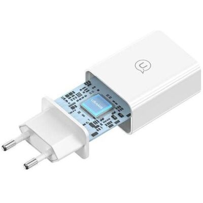 Usams Ład. siec. QC3.0 18W Lightning2.1A 1m Fast Charging biały/white SC series (CC083) (18 W, 1 portion), Chargeur USB, Blanc Usams Ład. siec. QC3.0 18W Lightning2.1A 1m Fast Charging biały/white SC series (CC083) (18 W, 1 portion), Chargeur USB, Blanc