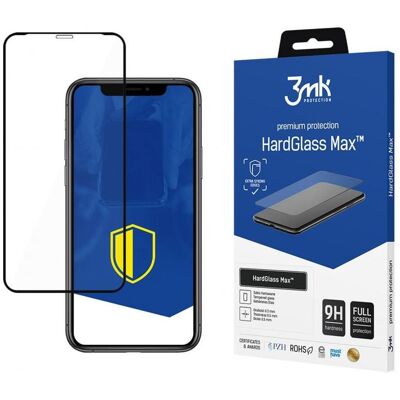 Protection d'écran HardGlass Max pour iPhone X XS 11 Pro - Noir Protection d'écran HardGlass Max pour iPhone X XS 11 Pro - Noir