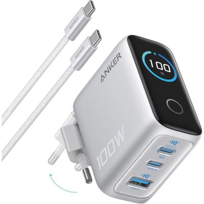 Anker Zolo (100 W, 3 ports), Chargeur USB, Gris Anker Zolo (100 W, 3 ports), Chargeur USB, Gris