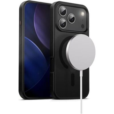 Crong Hybrid Frost MAG Cover (Apple iPhone 17 Pro), Coque pour téléphone portable, Noir, Transparent Crong Hybrid Frost MAG Cover (Apple iPhone 17 Pro), Coque pour téléphone portable, Noir, Transparent