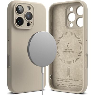 Ringke Silicone Magnetic (Apple iPhone 16 Pro), Coque pour téléphone portable, Gris Ringke Silicone Magnetic (Apple iPhone 16 Pro), Coque pour téléphone portable, Gris
