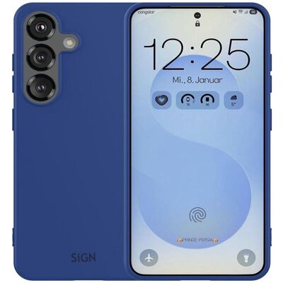 SiGN Liquid Silicone Case pour Samsung Galaxy S25 - Bleu (Samsung Galaxy S25), Coque pour téléphone portable, Bleu SiGN Liquid Silicone Case pour Samsung Galaxy S25 - Bleu (Samsung Galaxy S25), Coque pour téléphone portable, Bleu