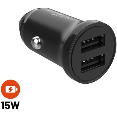 FIXED - FIXCC15N-2U-BK - Noir - 12/24 V - Chargeur FIXED - FIXCC15N-2U-BK - Noir - 12/24 V - Chargeur