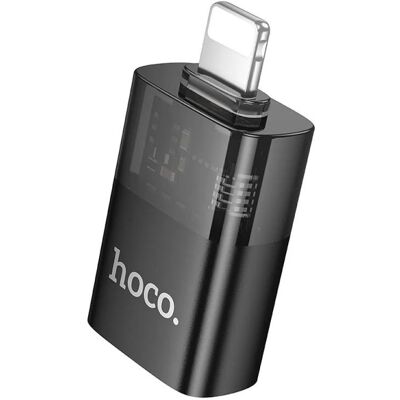 Hoco Cable adapter OTG Lightning (male) to USB A (female) UA36 black transparent (Lightning, USB-A), Adaptateur pour appareils mobiles, Transparent, Noir Hoco Cable adapter OTG Lightning (male) to USB A (female) UA36 black transparent (Lightning, USB-A), Adaptateur pour appareils mobiles, Transparent, Noir