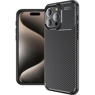 Screenguard Apple iPhone 15 Pro Housse Design carbone TPU Case (Apple iPhone 15 Pro), Coque pour téléphone portable, Noir Screenguard Apple iPhone 15 Pro Housse Design carbone TPU Case (Apple iPhone 15 Pro), Coque pour téléphone portable, Noir