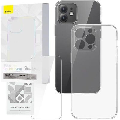 Ensemble Coque et Verre Transparent pour iPhone 12 de Baseus Ensemble Coque et Verre Transparent pour iPhone 12 de Baseus