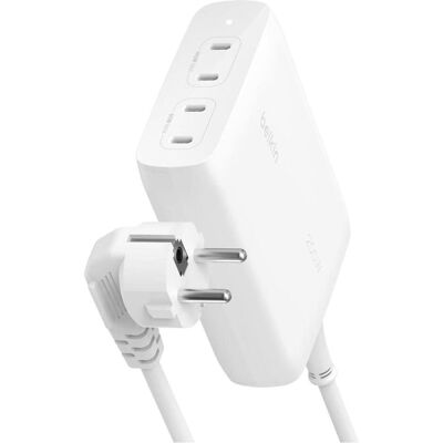 Belkin BoostCharge Pro (200 W, 4 ports), Chargeur USB, Blanc Belkin BoostCharge Pro (200 W, 4 ports), Chargeur USB, Blanc