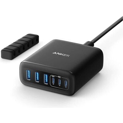 Station de charge universelle noire Anker GaN 6-en-1 - Adaptateur secteur Station de charge universelle noire Anker GaN 6-en-1 - Adaptateur secteur