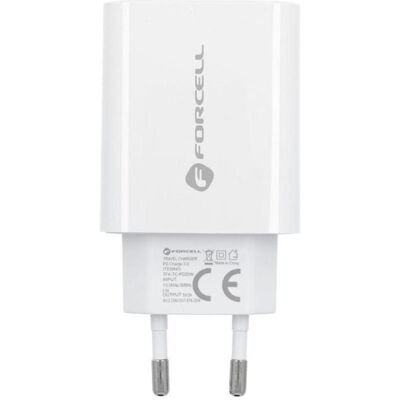 Chargeur USB-C Forcell - 20W, Câble Lightning, Chargement Rapide PD QC 4.0 Chargeur USB-C Forcell - 20W, Câble Lightning, Chargement Rapide PD QC 4.0