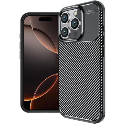 Screenguard Carbon Design Cover TPU Case (Apple iPhone 16 Pro Max), Coque pour téléphone portable, Noir, Gris Screenguard Carbon Design Cover TPU Case (Apple iPhone 16 Pro Max), Coque pour téléphone portable, Noir, Gris