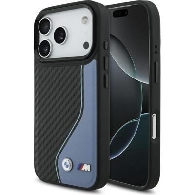 BMW Case M Carbon Logo MagSafe for iPhone 17 Pro blue (Apple iPhone 17 Pro), Coque pour téléphone portable, Bleu BMW Case M Carbon Logo MagSafe for iPhone 17 Pro blue (Apple iPhone 17 Pro), Coque pour téléphone portable, Bleu