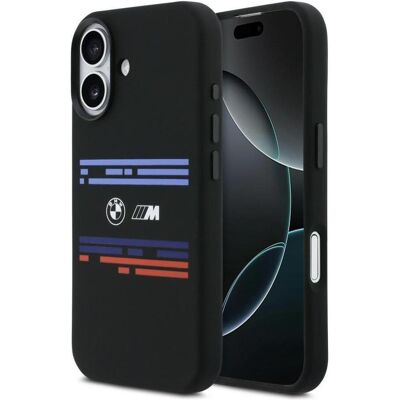 BMW M Silicon Line Horizontal MagSafe Case pour iPhone 17 Noir (Apple iPhone 17), Coque pour téléphone portable, Noir BMW M Silicon Line Horizontal MagSafe Case pour iPhone 17 Noir (Apple iPhone 17), Coque pour téléphone portable, Noir