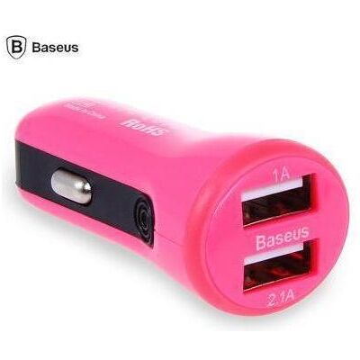Baseus Chargeur de voiture miniature CCALL-CR0R, Adaptateur pour véhicule, Pink Baseus Chargeur de voiture miniature CCALL-CR0R, Adaptateur pour véhicule, Pink