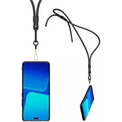 Coque en silicone Xiaomi 13 Lite avec Collier - Noir Coque en silicone Xiaomi 13 Lite avec Collier - Noir