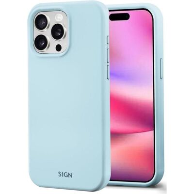 SiGN Étui en silicone liquide pour iPhone 16 Pro Max - Bleu clair (Apple iPhone 16 Pro Max), Coque pour téléphone portable, Bleu SiGN Étui en silicone liquide pour iPhone 16 Pro Max - Bleu clair (Apple iPhone 16 Pro Max), Coque pour téléphone portable, Bleu