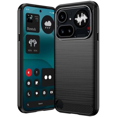 Screenguard Carbon Brushed Soft TPU Hülle (Nothing Phone (4a) Pro), Coque pour téléphone portable, Noir Screenguard Carbon Brushed Soft TPU Hülle (Nothing Phone (4a) Pro), Coque pour téléphone portable, Noir
