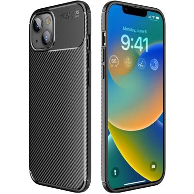 Screenguard Apple iPhone 14 Plus Étui en TPU au design carbone (Apple iPhone 14 Plus), Coque pour téléphone portable, Noir Screenguard Apple iPhone 14 Plus Étui en TPU au design carbone (Apple iPhone 14 Plus), Coque pour téléphone portable, Noir