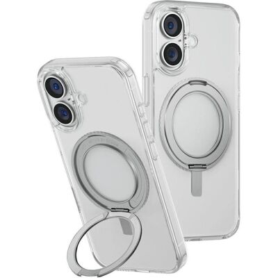 Uniq Swivix 360 Rotating Kickstand Case for iPhone 16 Plus - Clear (Apple iPhone 16 Plus), Coque pour téléphone portable, Transparent Uniq Swivix 360 Rotating Kickstand Case for iPhone 16 Plus - Clear (Apple iPhone 16 Plus), Coque pour téléphone portable, Transparent