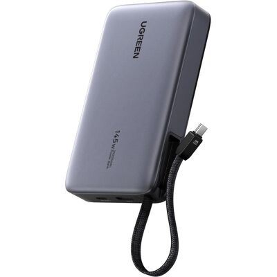 Ugreen Banque de puissance à chargement rapide (20000 mAh, 145 W), Chargeur de secours, Gris Ugreen Banque de puissance à chargement rapide (20000 mAh, 145 W), Chargeur de secours, Gris