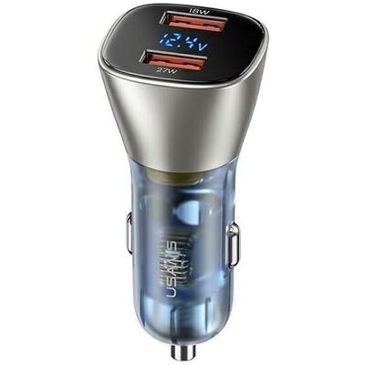 Usams Ład. sam. C29 45W 2xUSB-A Fast Charge jasno złoty/light gold CC154CC01(US-CC154), Adaptateur pour véhicule, Gris, Or Usams Ład. sam. C29 45W 2xUSB-A Fast Charge jasno złoty/light gold CC154CC01(US-CC154), Adaptateur pour véhicule, Gris, Or