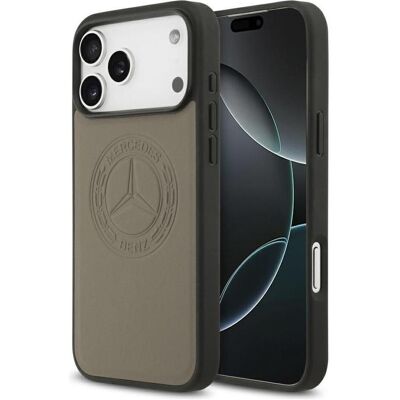 Mercedes Case Leather Vintage Logo MagSafe for iPhone 17 Pro Max taupe (Apple iPhone 17 Pro Max), Coque pour téléphone portable, Marron, Beige, Gris Mercedes Case Leather Vintage Logo MagSafe for iPhone 17 Pro Max taupe (Apple iPhone 17 Pro Max), Coque pour téléphone portable, Marron, Beige, Gris