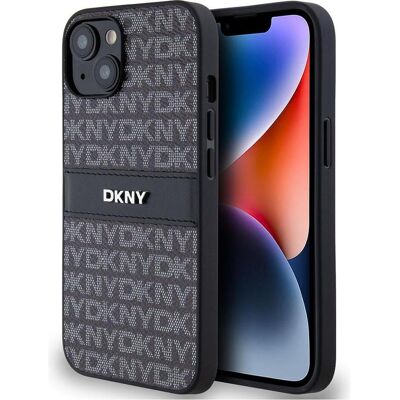 Coque en cuir DKNY pour iPhone 14 - Noir - Étui pour smartphone Coque en cuir DKNY pour iPhone 14 - Noir - Étui pour smartphone