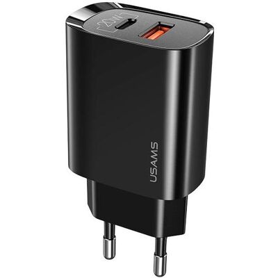 Usams T35 1x chargeur USB-A 1x USB-C 3 A (CC121TC01) (20 W, 1 portion), Chargeur USB, Blanc Usams T35 1x chargeur USB-A 1x USB-C 3 A (CC121TC01) (20 W, 1 portion), Chargeur USB, Blanc