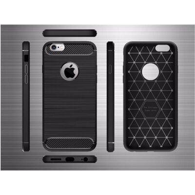 Screenguard Apple iPhone 6/6S Plus Étui Carbon Brushed Soft TPU (Apple iPhone 6, Beafon M6s Plus), Coque pour téléphone portable, Noir Screenguard Apple iPhone 6/6S Plus Étui Carbon Brushed Soft TPU (Apple iPhone 6, Beafon M6s Plus), Coque pour téléphone portable, Noir
