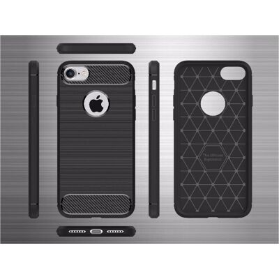 Screenguard Apple iPhone 7 Étui Carbon Brushed Soft TPU (Apple iPhone 7), Coque pour téléphone portable, Noir Screenguard Apple iPhone 7 Étui Carbon Brushed Soft TPU (Apple iPhone 7), Coque pour téléphone portable, Noir