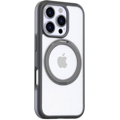 Torras Ostand R Fusion (Apple iPhone 16 Pro Max), Coque pour téléphone portable, Transparent, Gris Torras Ostand R Fusion (Apple iPhone 16 Pro Max), Coque pour téléphone portable, Transparent, Gris