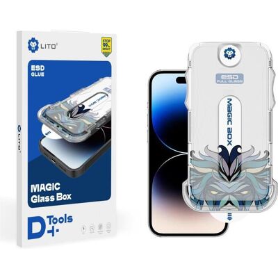 Lito - Magic Glass Box D+ Tools - iPhone 15 Pro - Clear (Apple iPhone 15 Pro), Téléphone portable : film de protection, Transparent Lito - Magic Glass Box D+ Tools - iPhone 15 Pro - Clear (Apple iPhone 15 Pro), Téléphone portable : film de protection, Transparent