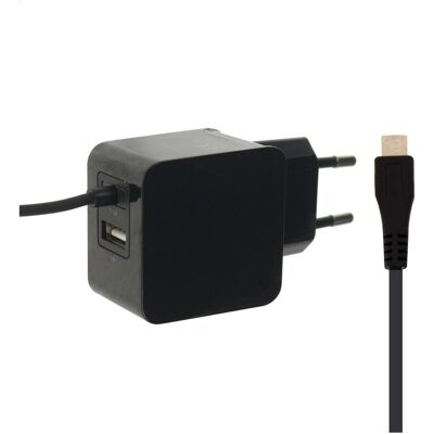 Chargeur mural Micro USB + USB Mobilize - 15W - Noir Chargeur mural Micro USB + USB Mobilize - 15W - Noir