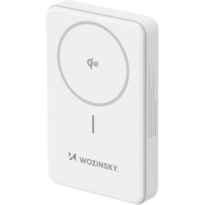 Wozinsky Powerbank WLWP-10KA0Y3WS 22.5W PD Qi2 10000 mAh, avec support, 1x USB-A, 1x USB-C - blanc (10000 mAh, 22.50 W, 37 Wh), Chargeur de secours, Blanc Wozinsky Powerbank WLWP-10KA0Y3WS 22.5W PD Qi2 10000 mAh, avec support, 1x USB-A, 1x USB-C - blanc (10000 mAh, 22.50 W, 37 Wh), Chargeur de secours, Blanc