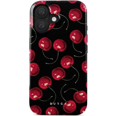 Burga Cherrybomb Tough Magsafe Case Pour iPhone 16 (Apple iPhone 16), Coque pour téléphone portable, Rouge, Noir Burga Cherrybomb Tough Magsafe Case Pour iPhone 16 (Apple iPhone 16), Coque pour téléphone portable, Rouge, Noir