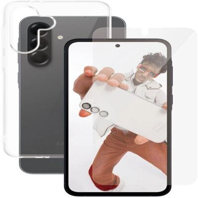 PanzerGlass SAFE. by 2-in-1 Bundle Samsung Galaxy A56 5G (Samsung Galaxy A56), Téléphone portable : film de protection, Transparent PanzerGlass SAFE. by 2-in-1 Bundle Samsung Galaxy A56 5G (Samsung Galaxy A56), Téléphone portable : film de protection, Transparent
