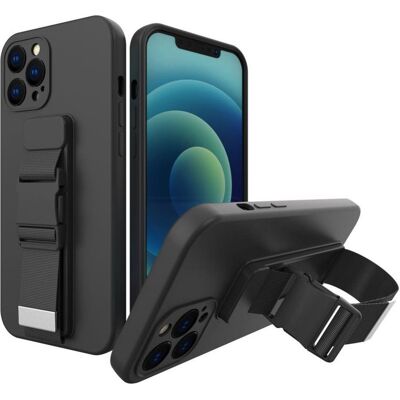 Hurtel Etui corde étui gel avec une chaîne lanyard sac lanyard iPhone 12 Pro Max noir (Apple iPhone 12 Pro Max), Coque pour téléphone portable, Noir Hurtel Etui corde étui gel avec une chaîne lanyard sac lanyard iPhone 12 Pro Max noir (Apple iPhone 12 Pro Max), Coque pour téléphone portable, Noir