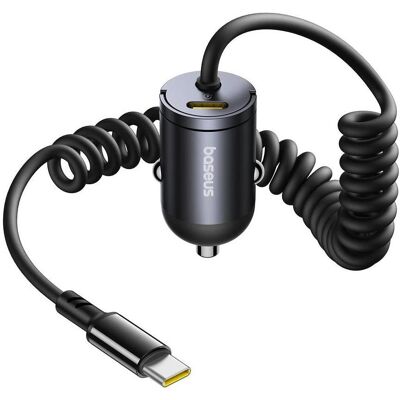 Baseus Mini chargeur de voiture Tiny Star (câble C+C inclus) 30W Cosmic Black, Adaptateur pour véhicule, Noir Baseus Mini chargeur de voiture Tiny Star (câble C+C inclus) 30W Cosmic Black, Adaptateur pour véhicule, Noir