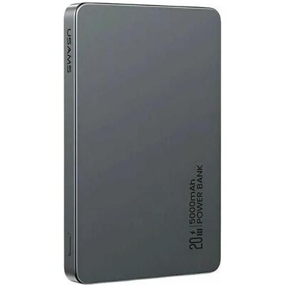 Usams Powerbank indukcyjny 5000mAh 20W PD Fast Charge tarnish CY Series 5KCD23101 (US-CD231) (5000 mAh, 20 W), Chargeur de secours, Gris Usams Powerbank indukcyjny 5000mAh 20W PD Fast Charge tarnish CY Series 5KCD23101 (US-CD231) (5000 mAh, 20 W), Chargeur de secours, Gris
