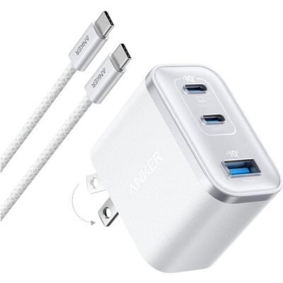 Anker Nano Charger 70W 3 Ports Black (70 W, 3 ports), Chargeur USB, Blanc, Noir Anker Nano Charger 70W 3 Ports Black (70 W, 3 ports), Chargeur USB, Blanc, Noir