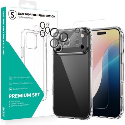 SiGN 360 Complete Protection Package for iPhone 17 Pro (Apple iPhone 17 Pro), Coque pour téléphone portable SiGN 360 Complete Protection Package for iPhone 17 Pro (Apple iPhone 17 Pro), Coque pour téléphone portable
